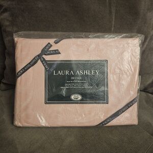 NIP Vintage Laura Ashley Salon Rose Pink 200 Count Cal King Fitted Sheet #1